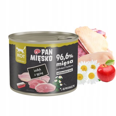 Karma mokra dla kota indyk z gęsią 200g PAN MIĘSKO