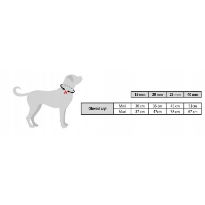 Obroża dla psa regulowana MOOV 40mm czerwona ZOLUX
