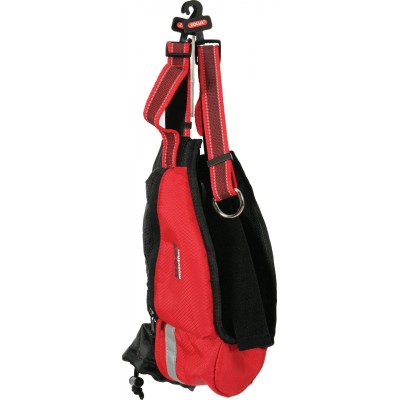 Pas regulowany do biegania z miejscem na bidon MOOV czerwony ZOLUX