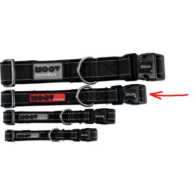 Obroża dla psa regulowana MOOV 25mm czarna ZOLUX