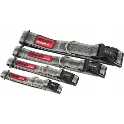 Obroża dla psa regulowana MOOV 15mm szara ZOLUX