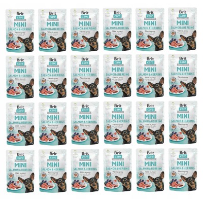 BRIT CARE mini POUCH salmon&herring sterilised 85g