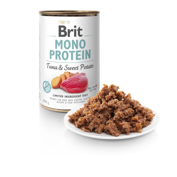 BRIT mono protein tuna & sweet potato 400g