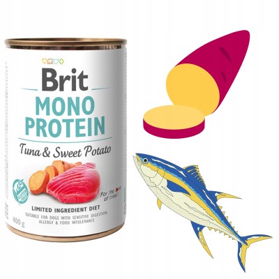 BRIT mono protein tuna & sweet potato 400g