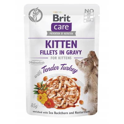 BRIT CARE CAT saszetka dla kota pouch kitten indyk 85g