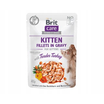 BRIT CARE CAT saszetka dla kota pouch kitten indyk 85g