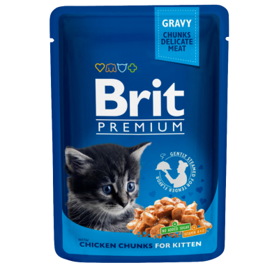 BRIT PREMIUM saszetka dla kota kitten z kurczakiem 100g