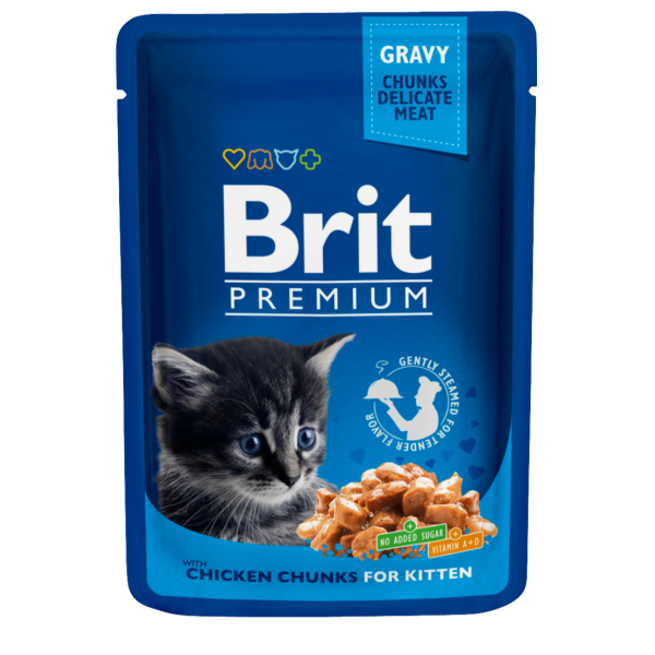 BRIT PREMIUM saszetka dla kota kitten z kurczakiem 100g