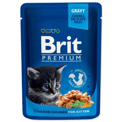 BRIT PREMIUM saszetka dla kota kitten z kurczakiem 100g