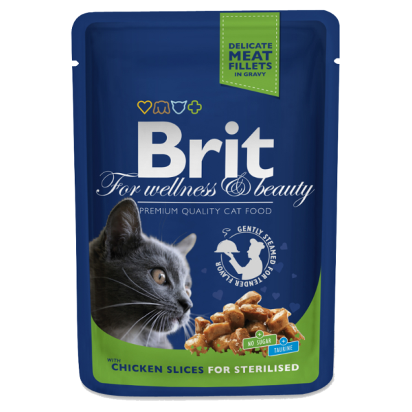 BRIT PREMIUM saszetka dla kota sterylizer z kurczakiem 100g