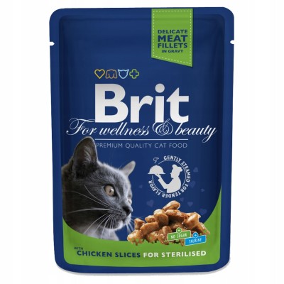BRIT PREMIUM saszetka dla kota sterylizer z kurczakiem 100g