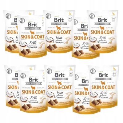 Brit functional snack - skin & coat krill with coconut 150g