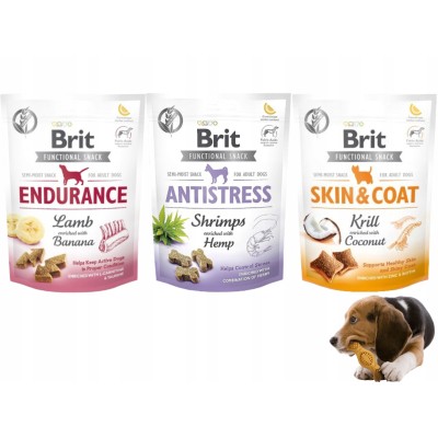 Brit functional snack - skin & coat krill with coconut 150g