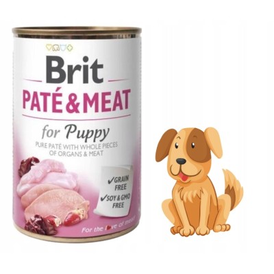 BRIT Pate&Meat Chicken & Turkey for Puppy 400g