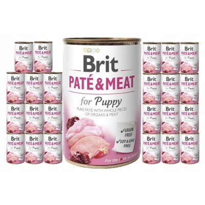 BRIT Pate&Meat Chicken & Turkey for Puppy 400g