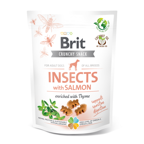 Brit Crunchy cracker insect /łosoś 200g