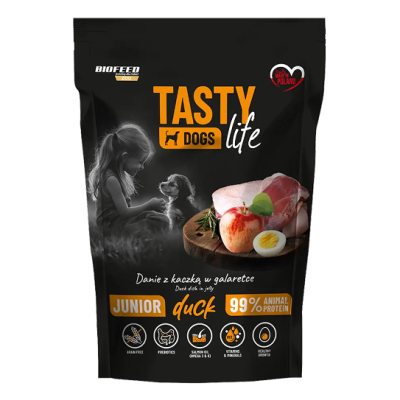 Biofeed tasty dog life saszetka 500g JUNIOR kaczka