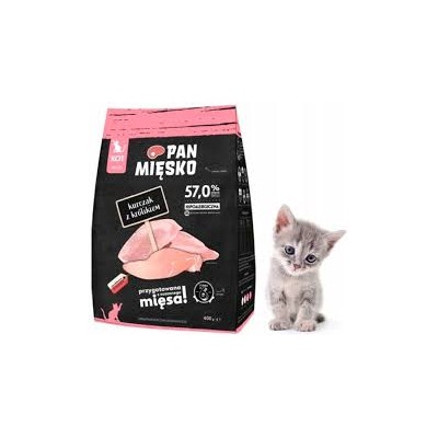 Karma dla kota kurczak z królikiem /kociak/ #XS 400g PAN MIĘSKO