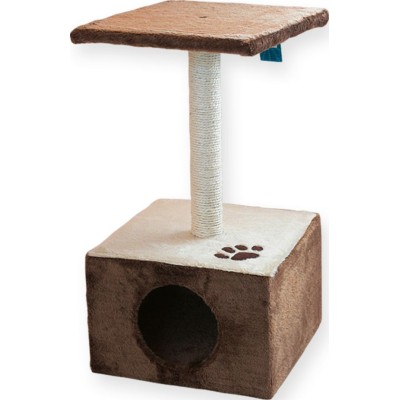 Drapak dla kota budka z siedziskiem 30x30x57cm YARRO