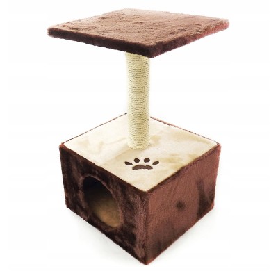 Drapak dla kota budka z siedziskiem 30x30x57cm YARRO