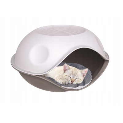 Budka dla kota plastik z legowiskiem YARRO