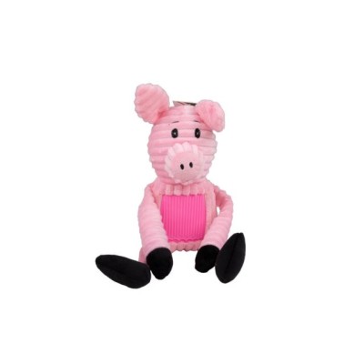 Zabawka pluszowa dla psa -różowa świnka z sznurem YARRO