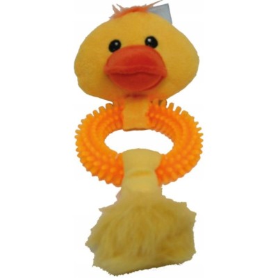 Zabawka dla psa -kaczka z gumowym kółkiem -27cm YARRO