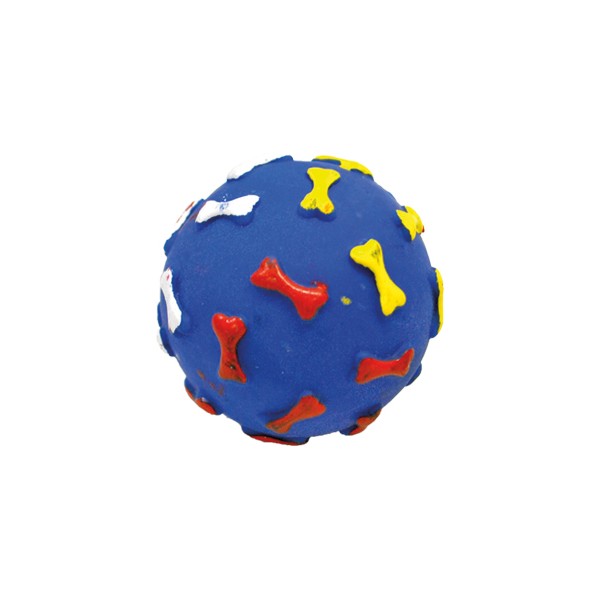 Zabawka dla psa - winylowa piłka z kostką 7,5cm YARRO