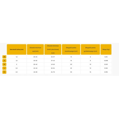 Szelki regulowane classic #XS czarne CHABA