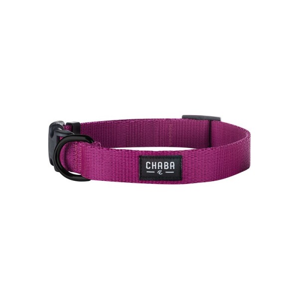 Obroża regulowana CLASSIC  bordowa #M CHABA