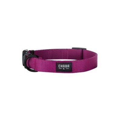 Obroża regulowana CLASSIC  bordowa #M CHABA