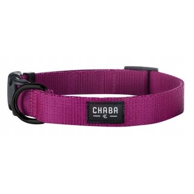 Obroża regulowana CLASSIC  bordowa #M CHABA