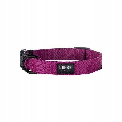 Obroża regulowana CLASSIC  bordowa #M CHABA