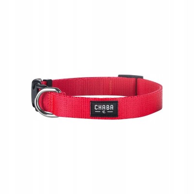 Obroża regulowana classic #L czerwona CHABA