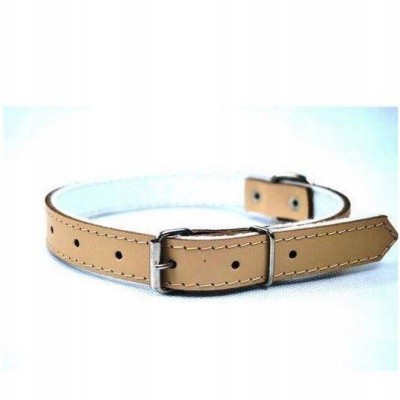 Obroża skórzana classic 12-35 natura CHABA