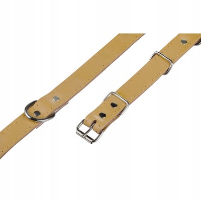 Obroża skórzana classic 12-35 natura CHABA