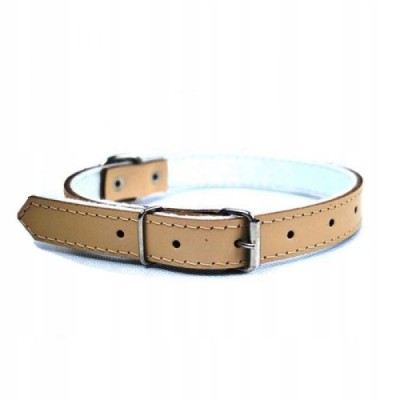 Obroża skórzana classic 12-35 natura CHABA