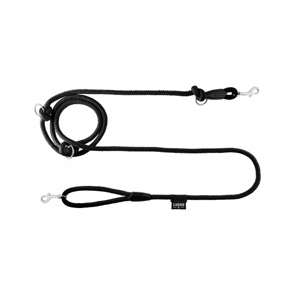 Smycz linka regulowana classic #M czarna CHABA