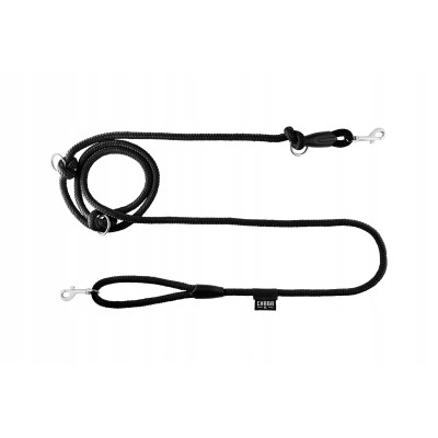 Smycz linka regulowana classic #M czarna CHABA