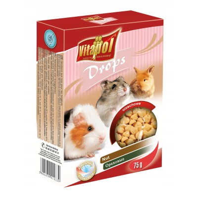 Dropsy dla gryzoni 75g - orzechowe  VITAPOL