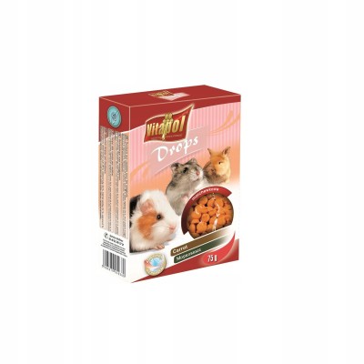 Dropsy dla gryzoni 75g - marchewkowe  VITAPOL