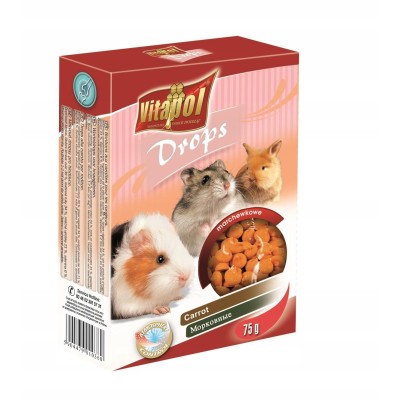 Dropsy dla gryzoni 75g - marchewkowe  VITAPOL