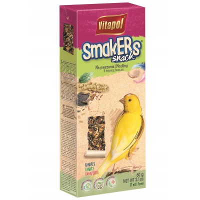 VITAPOL Smakers dla kanarka na pierzenie 2szt