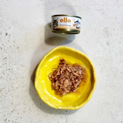 OLLO CAT nr 1 tuńczyk-krewetka puszka 70g SKŁAD KARMY