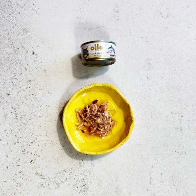 OLLO CAT nr 3 tuńczyk-kurczak-krewetka puszka 70g SKŁAD KARMY