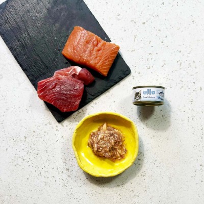 OLLO CAT nr 5 tuńczyk-łosoś puszka 70g SKŁAD KARMY