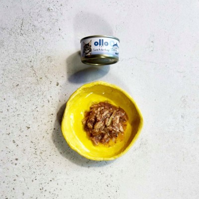 OLLO CAT nr 9 tuńczyk anchovis puszka 70g SKŁAD KARMY