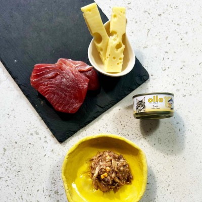 OLLO CAT nr 10 tuńczyk-ser puszka 70g SKŁAD KARMY