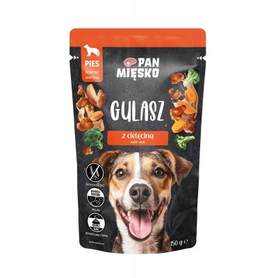 Pan mięsko mokra karma dla psa gulasz indyk z cielęciną 150g