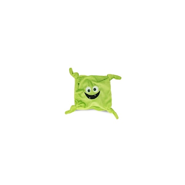 Yarro zabawka dla psa -zielona szeleszcząca poduszka z piszczałką 14x14cm